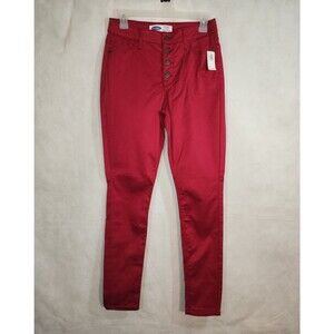 Old Navy Burgundy Skinny Highrise Pants Size 6
